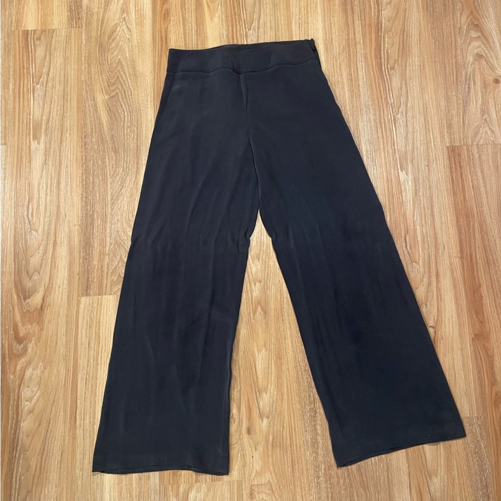 Jones New York Silk Trousers - Size 8 - Charcoal